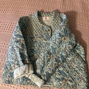 DRA Los Angeles Anthropologie Floral Quilted Jacket